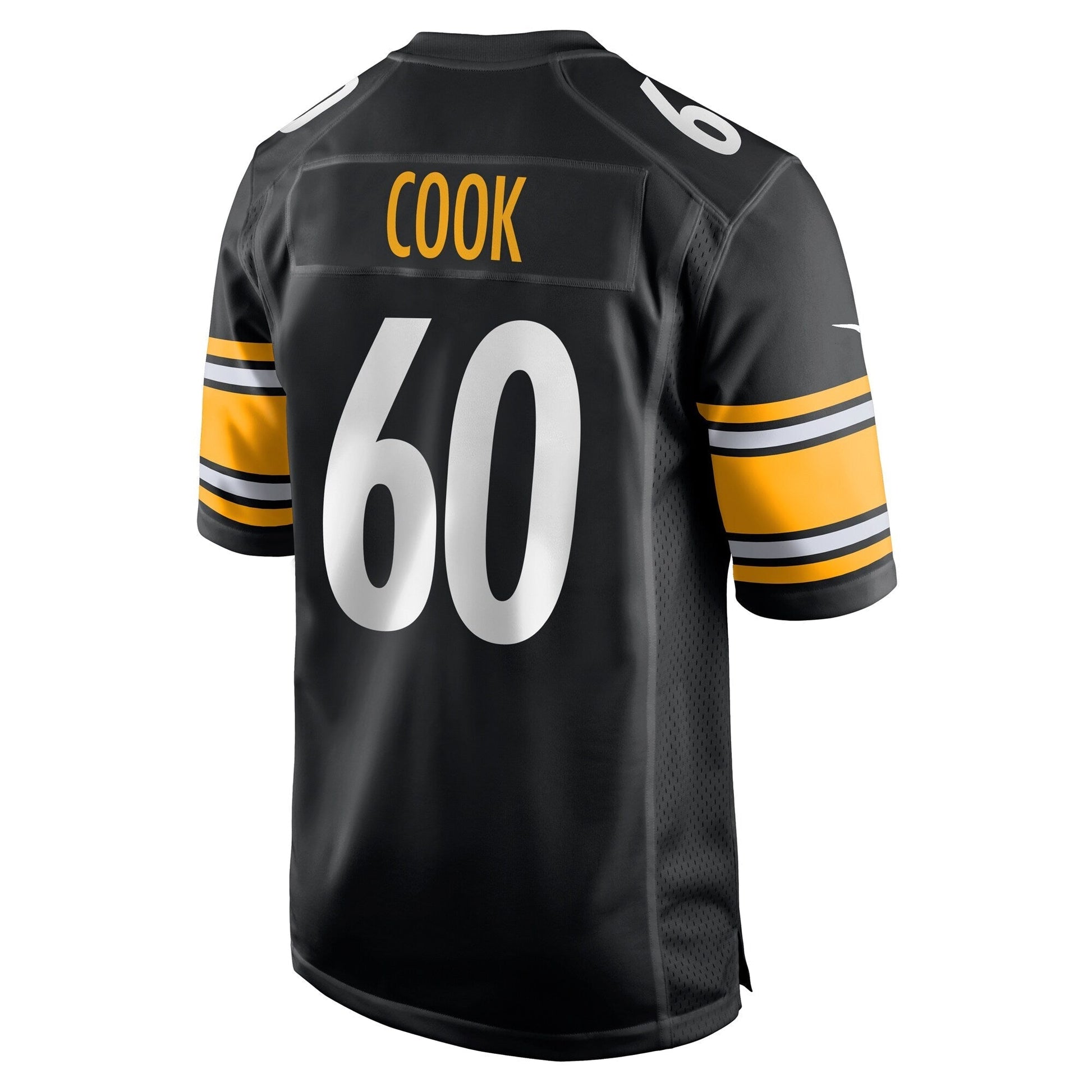Dylan Cook Pittsburgh Steelers Game Jersey - Black football jersey product view 3
