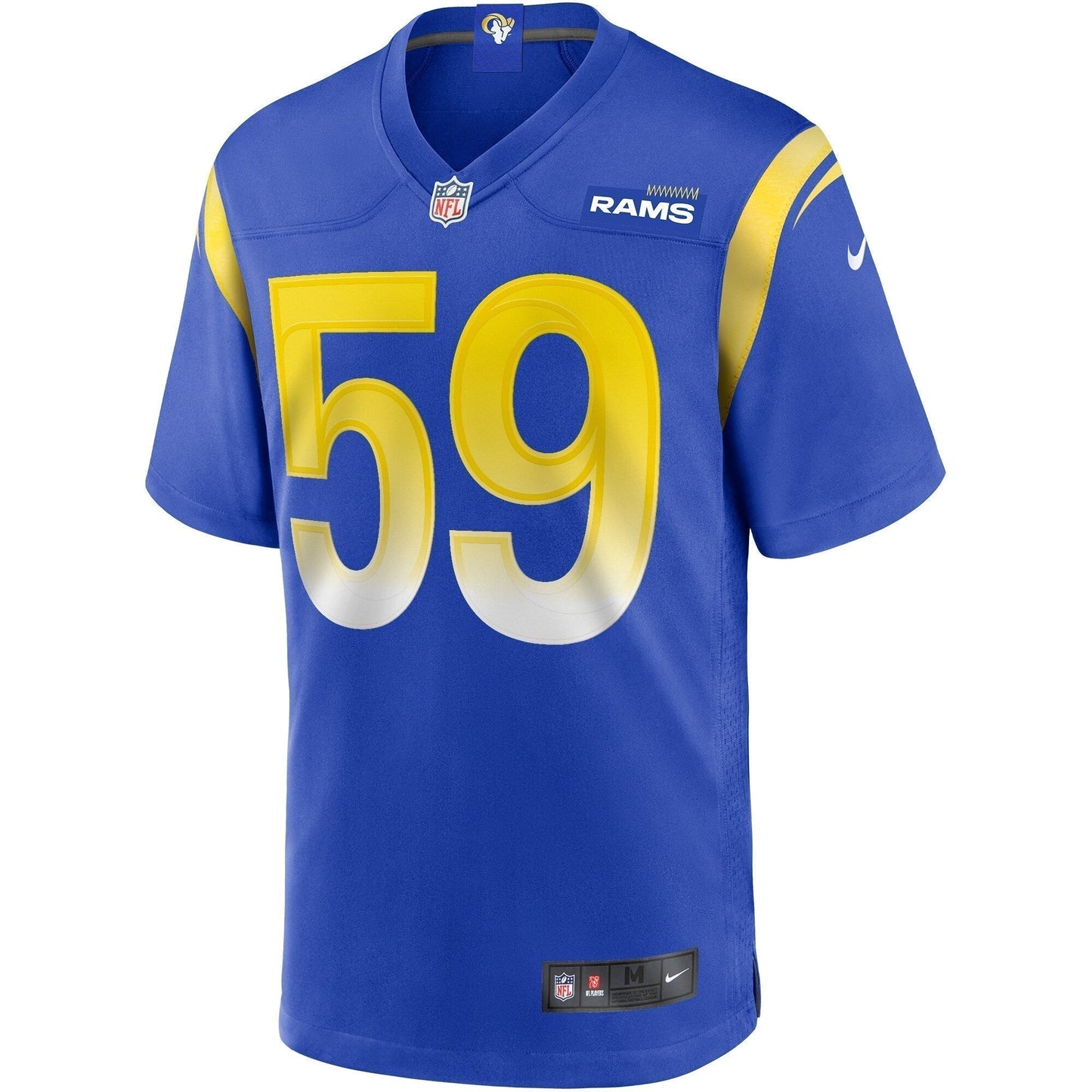 London Fletcher Los Angeles Rams Game Retired Jersey - Royal football jersey product view 2