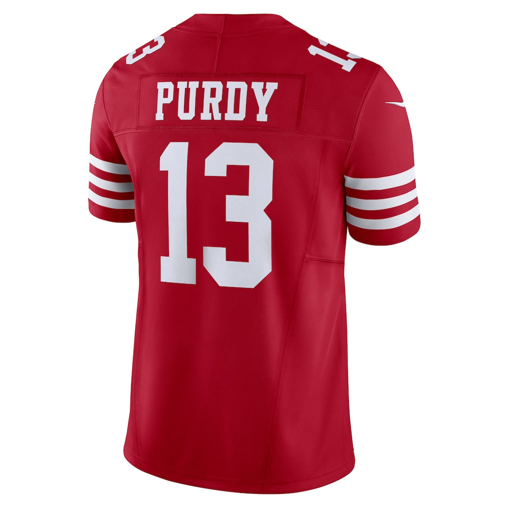 SF.49ers #13 Brock Purdy Scarlet Vapor F.U.S.E. Limited Jersey football jersey product view 1