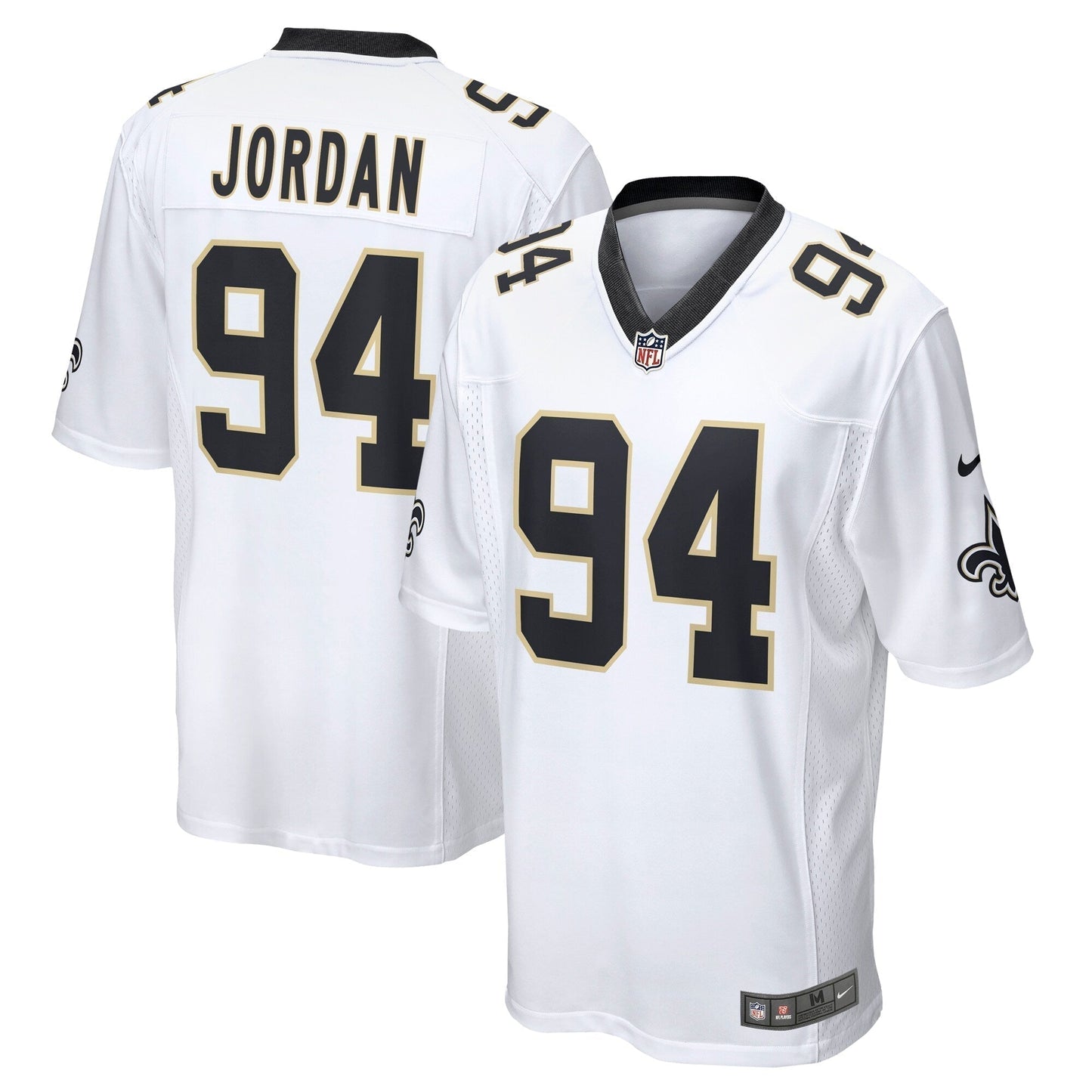 Cameron Jordan New Orleans Saints Game Jersey - White football jersey product view 1