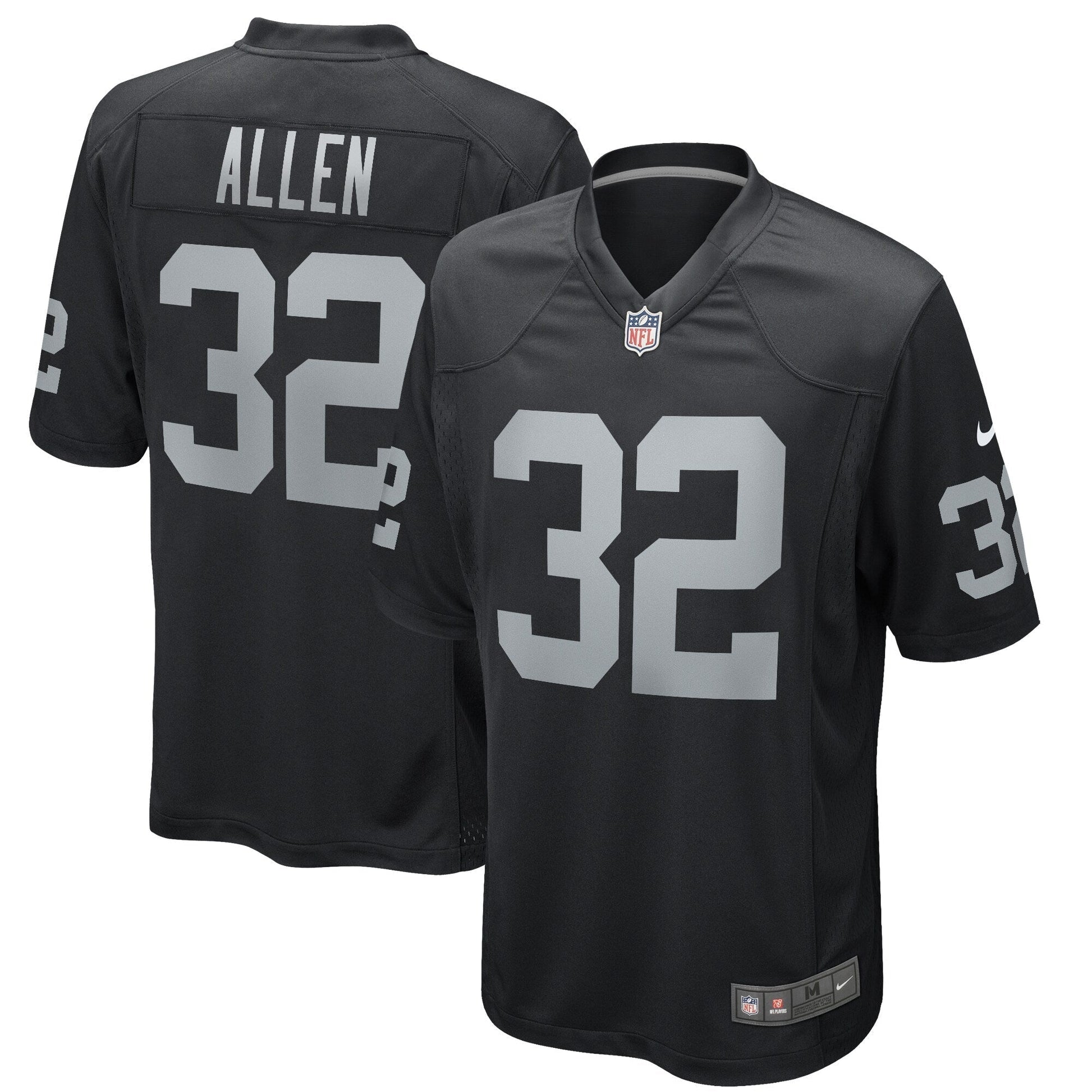 Marcus Allen Las Vegas Raiders Game Retired Jersey - Black football jersey product view 1