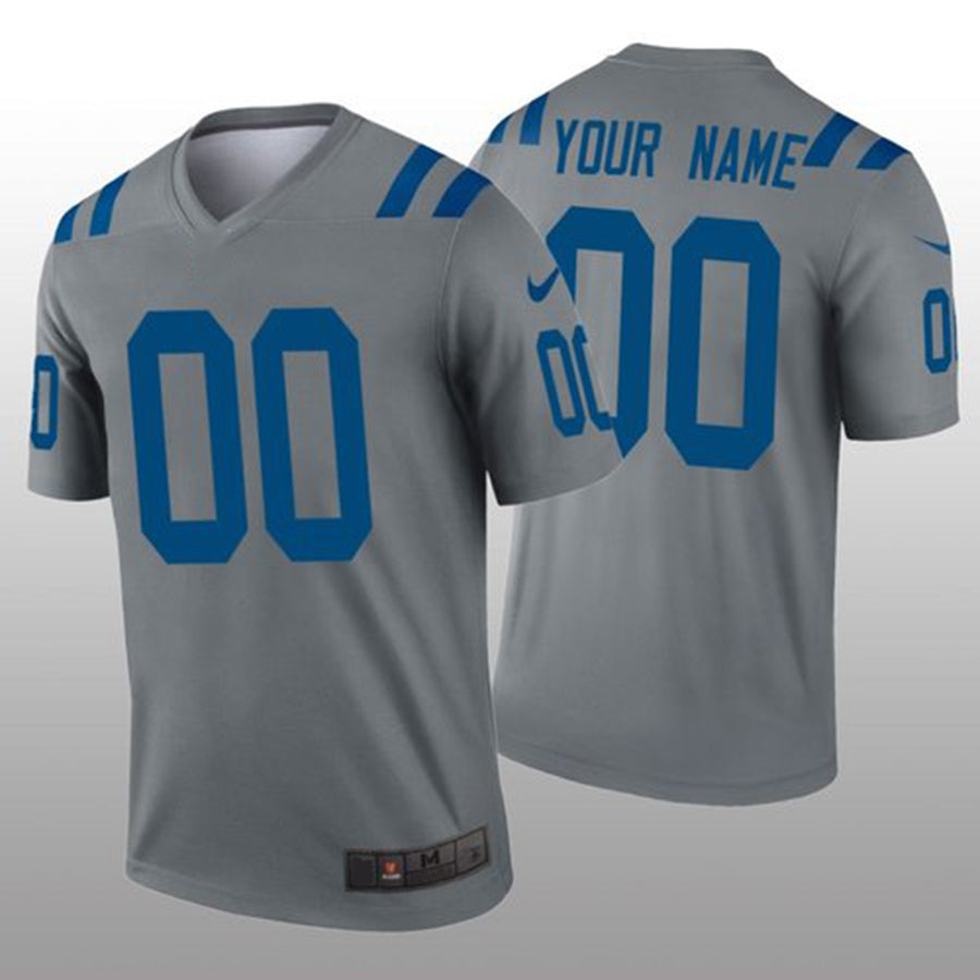 Custom1 Indianapolis Colts Gray Inverted Legend Jersey1 Stitched American Football Jerseys football jersey product view 1