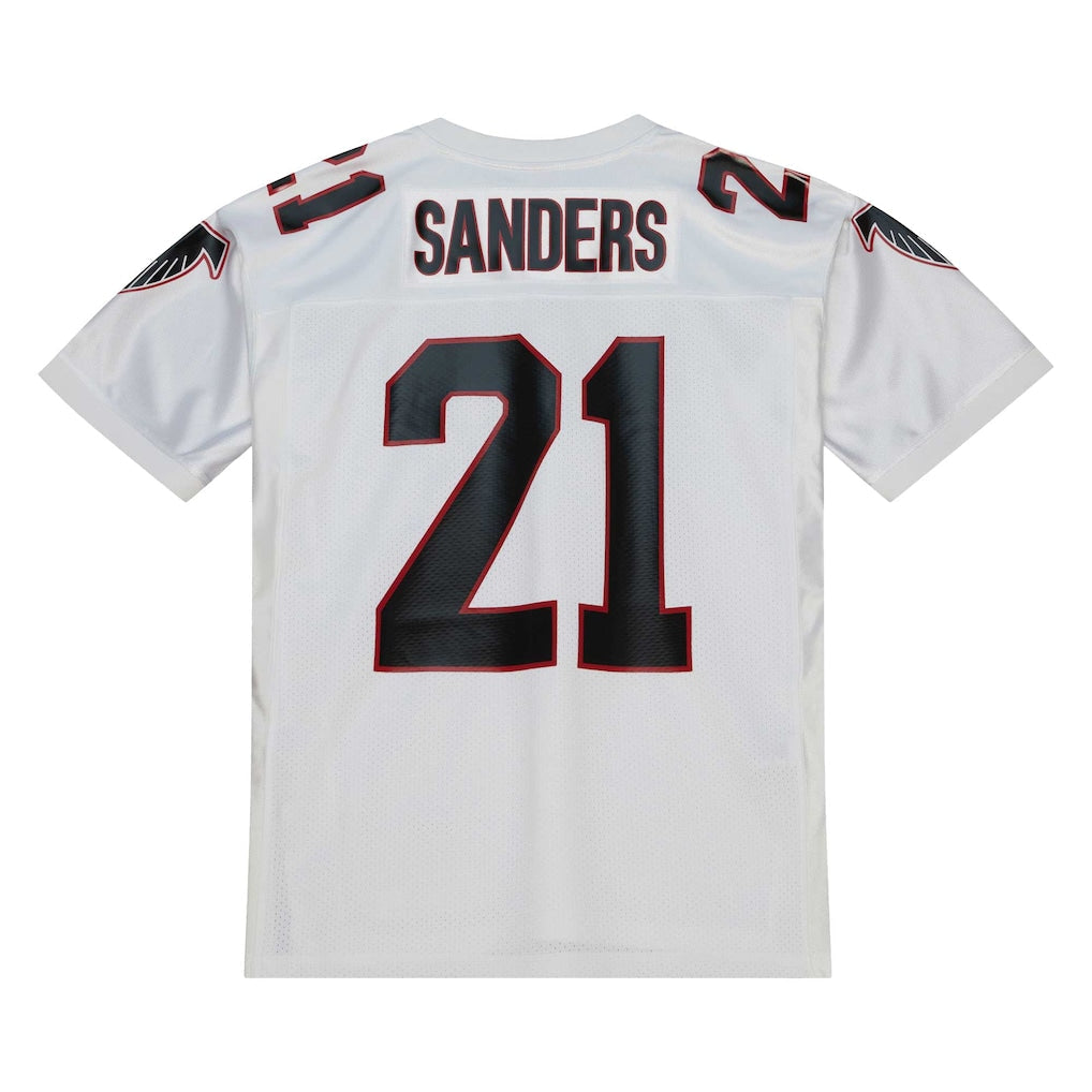 A.Falcons #21 Deion Sanders White 1991 Authentic Throwback Retired Player Jersey football jersey product view 1