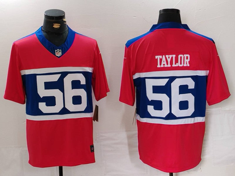 Men's New York Giants Lawrence Taylor Century Red Alternate Player Game Jersey football jersey product view 1