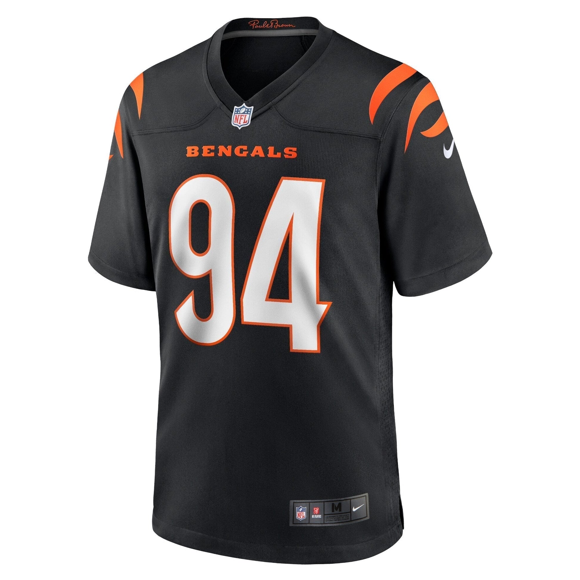 Sam Hubbard Cincinnati Bengals Game Jersey - Black football jersey product view 2