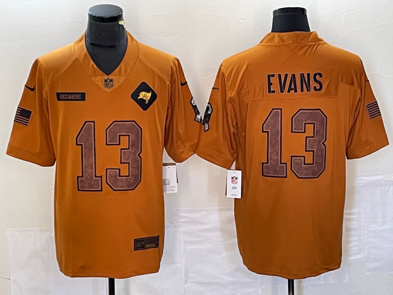 Men's Tampa Bay Buccaneers Mike Evans Brown 2023 Salute To Service Limited Jersey football jersey product view 1