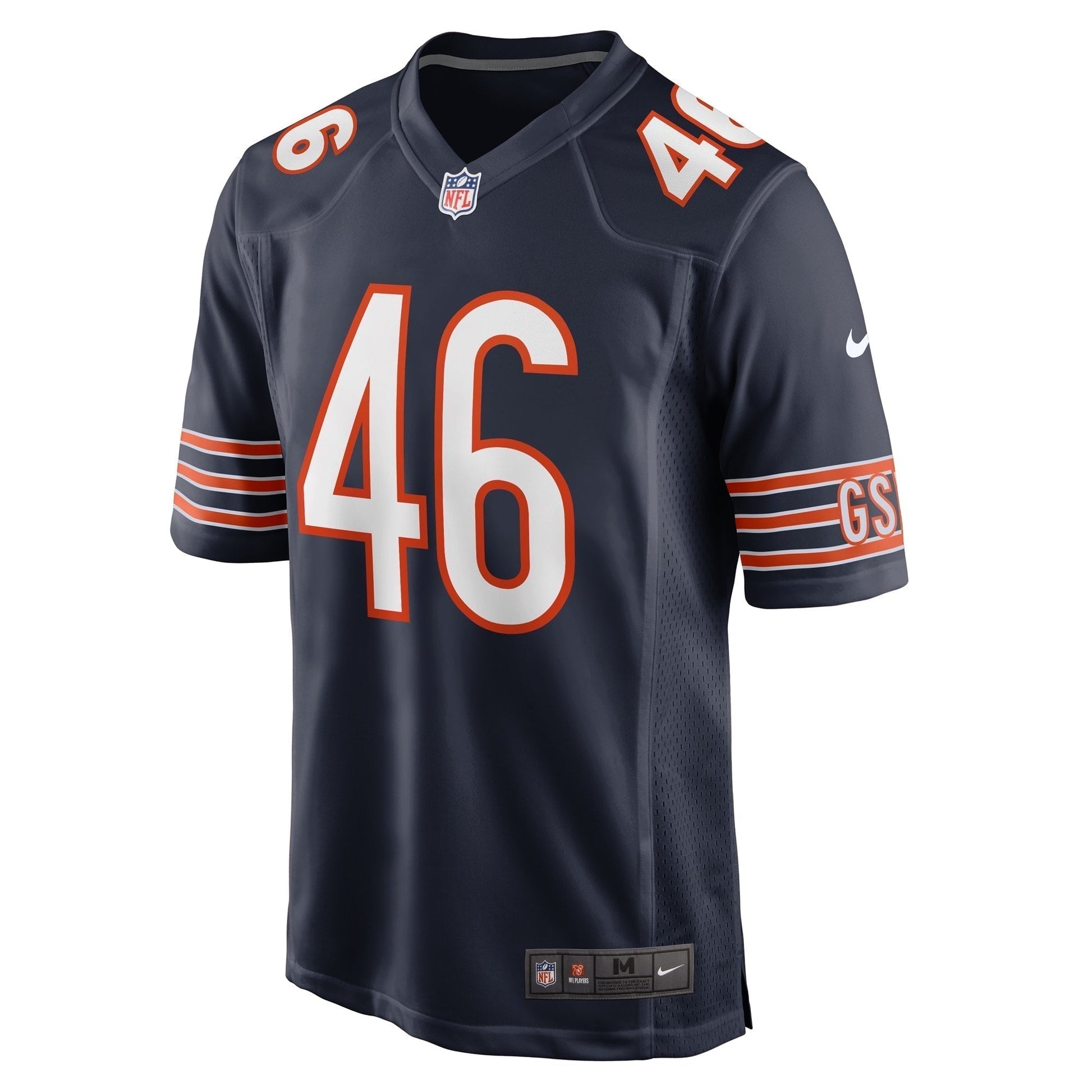 John Parker Romo Chicago Bears Team Game Jersey - Navy football jersey product view 2