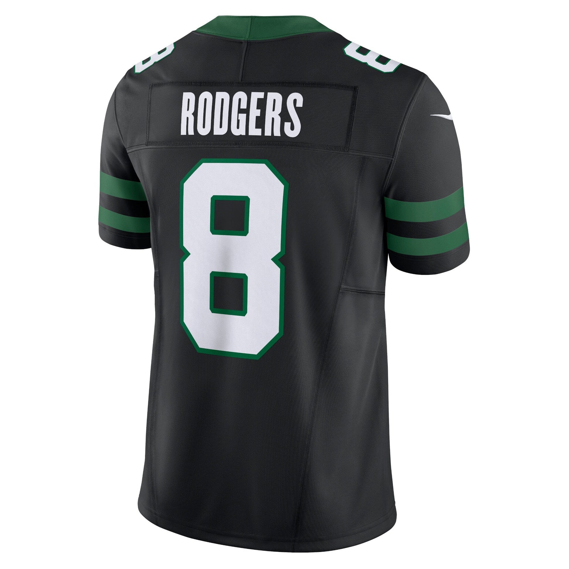 Aaron Rodgers New York Jets Alternate Vapor F.U.S.E. Limited Jersey - Legacy Black football jersey product view 3