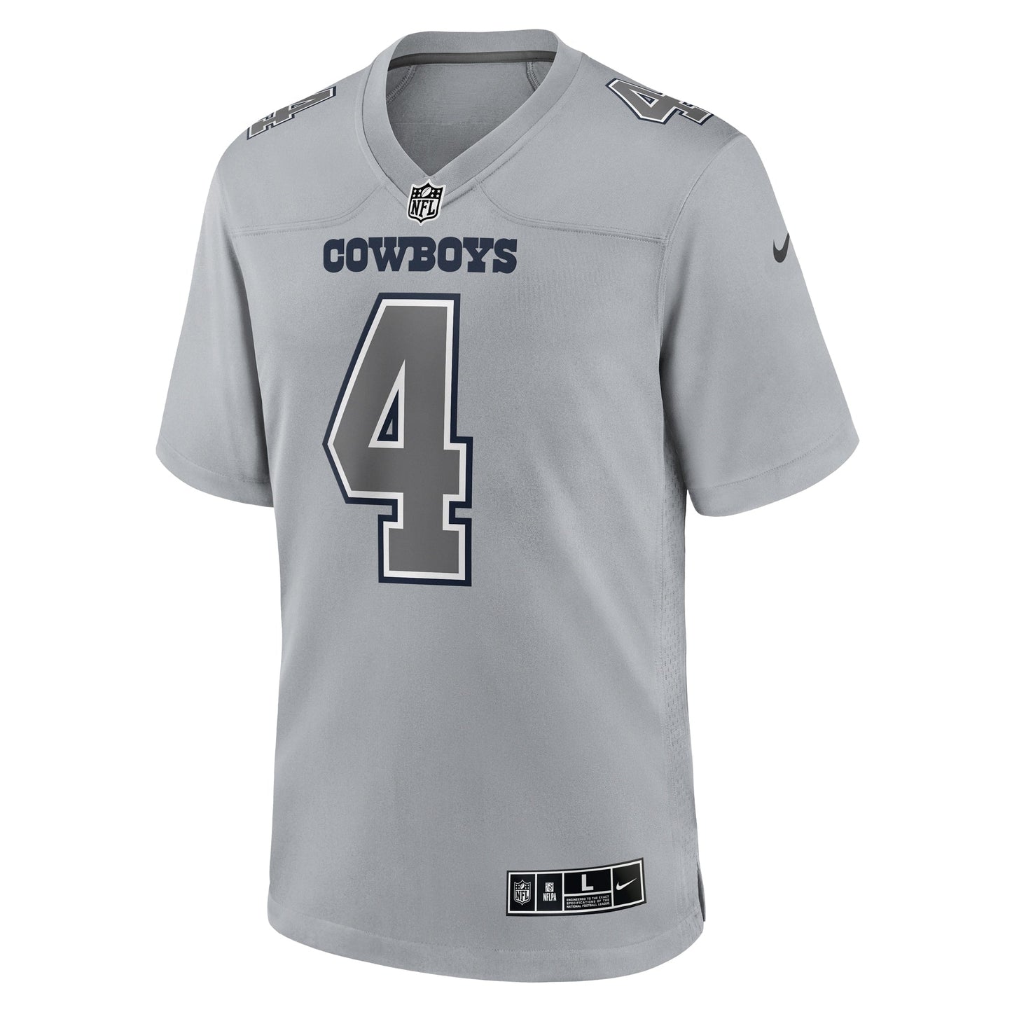 Dak Prescott Dallas Cowboys Atmosphere Fashion Game Jersey - Gray football jersey product view 2