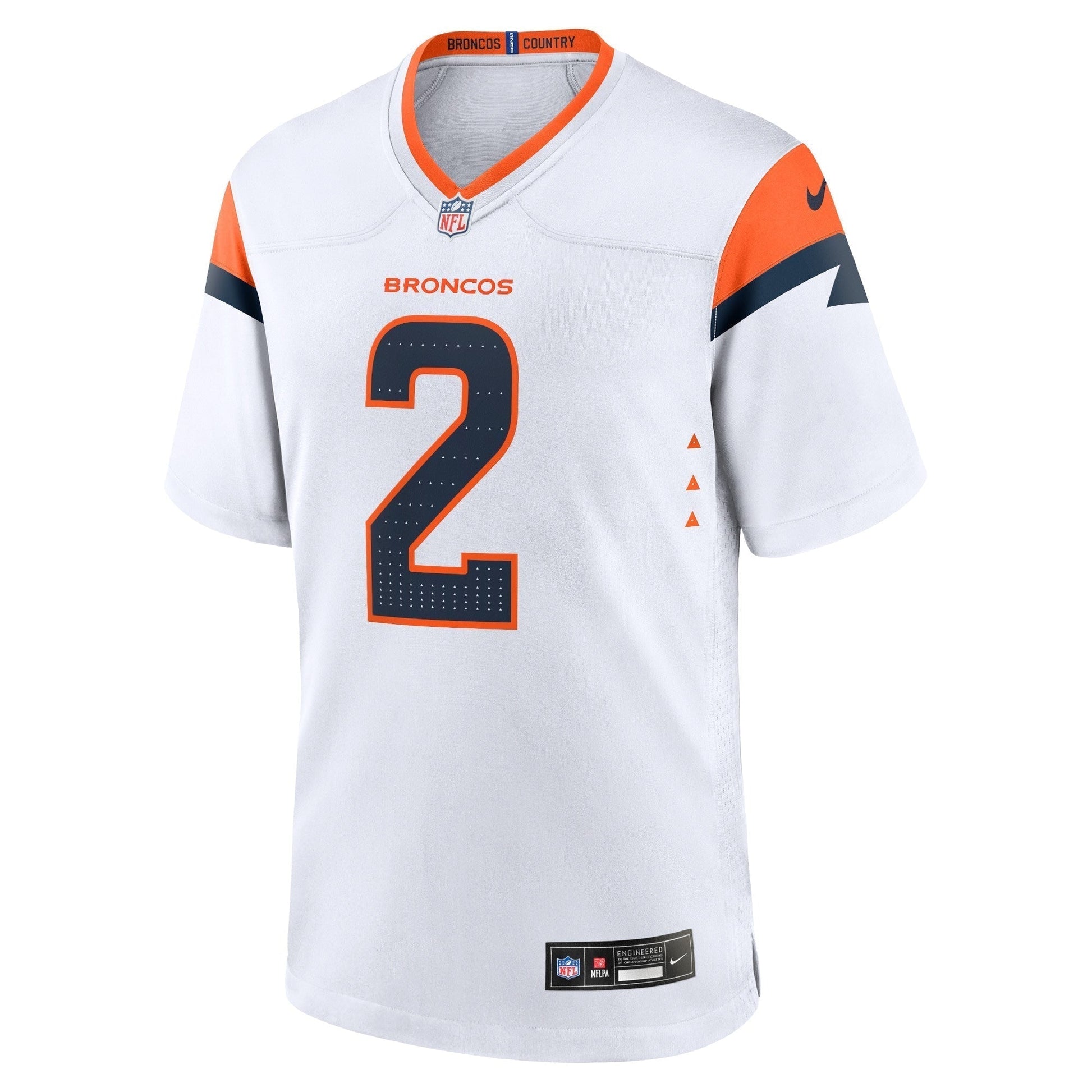 Patrick Surtain II Denver Broncos Mile High Collection Game Jersey - White football jersey product view 2