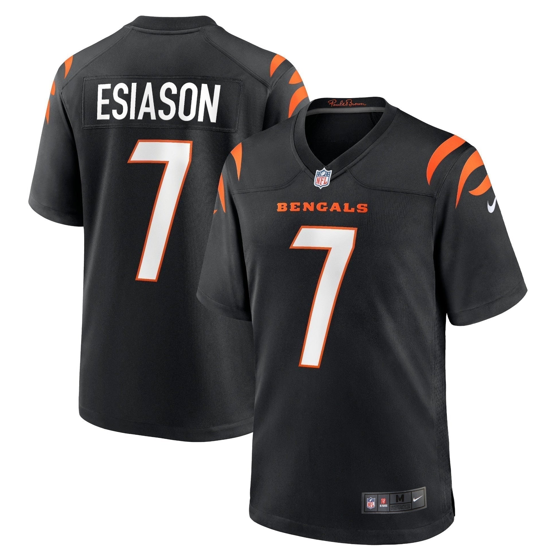 Boomer Esiason Cincinnati Bengals Retired Jersey - Black football jersey product view 1