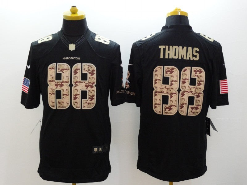 Men's Denver Broncos Demaryius Thomas #88 Black Game Player Jersey1 football jersey product view 1