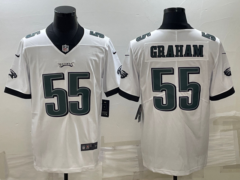 Men's Philadelphia Eagles Brandon Graham White Game Jersey football jersey product view 1