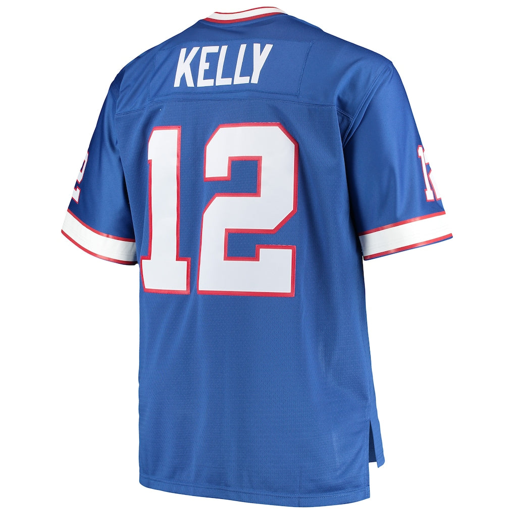 B.Bills #12 Jim Kelly Royal Big & Tall 1990 Retired Player Replica Jersey football jersey product view 1