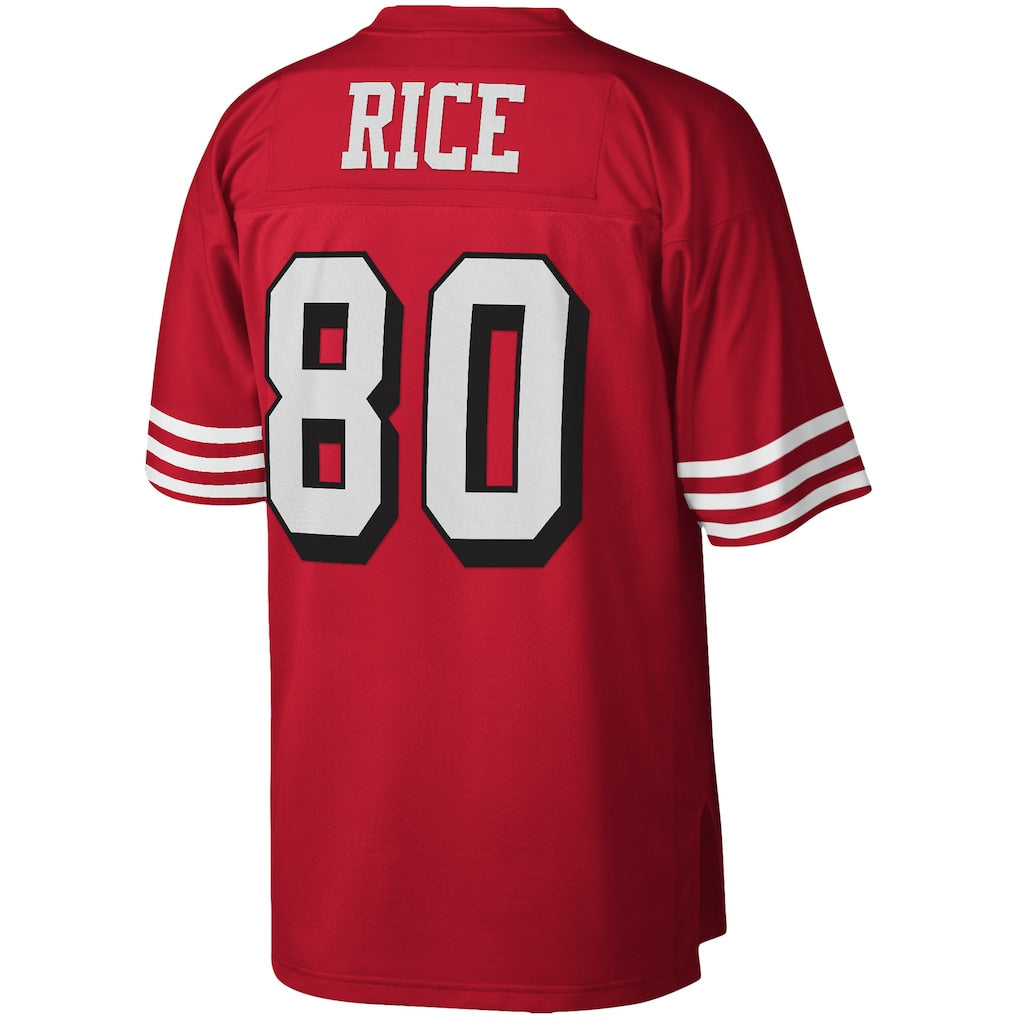 SF.49ers #80 Jerry Rice Scarlet Legacy Replica Jersey football jersey product view 1