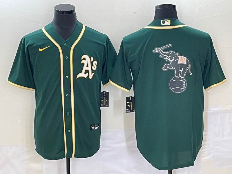 Men's Oakland Athletics Kelly Green Replica Game Jersey baseball jersey product view 1