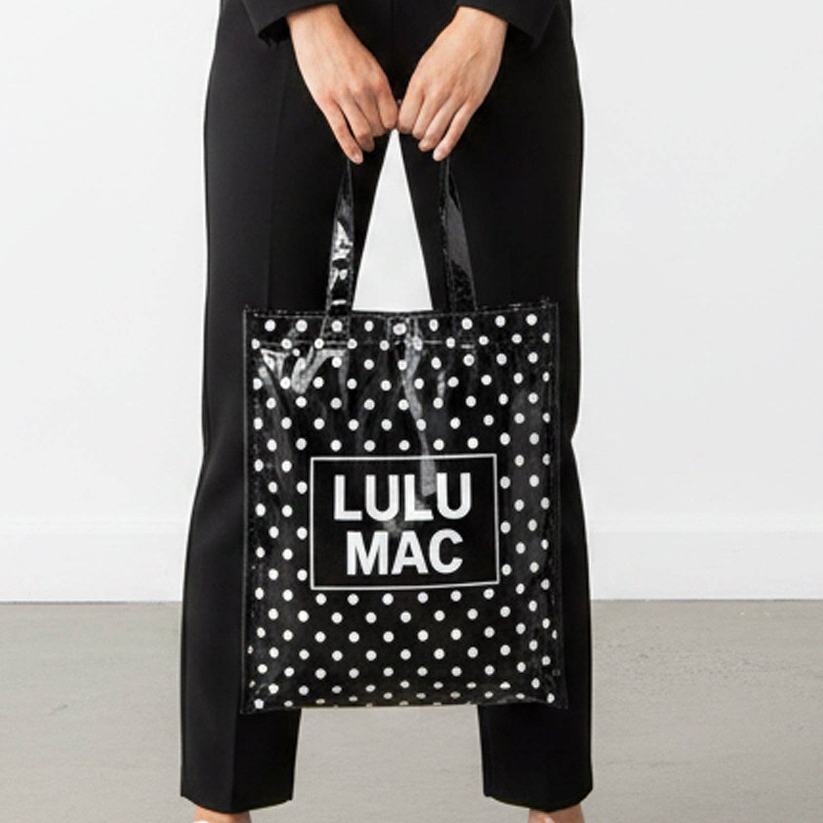 LM-BG-1004 Reusable Tote-Black White Dots Unisex T-shirt, Sweatshirt, Hoodie, Long Sleeve Tee - T-Shirt, Sweatshirt, Hoodie