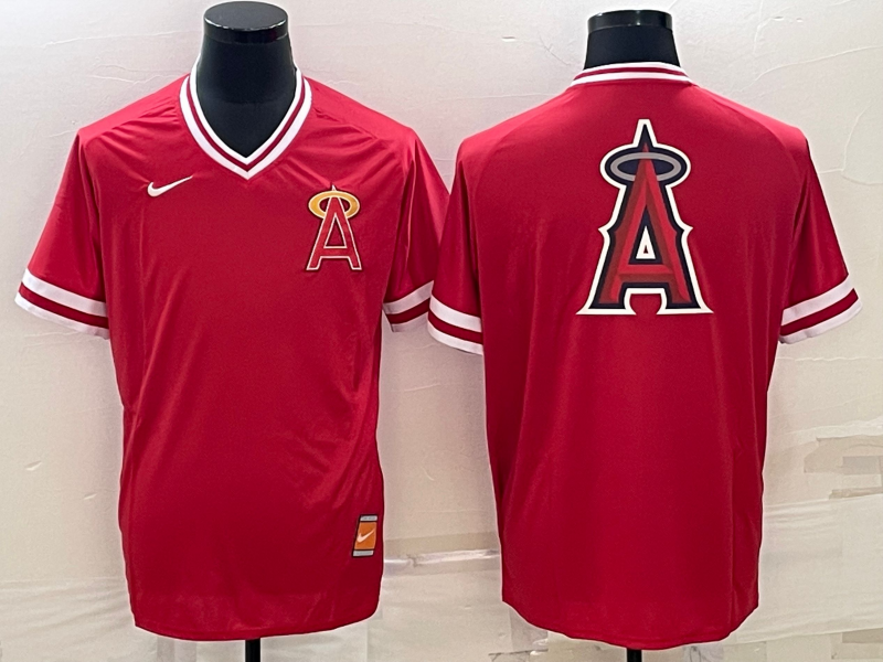 Men's Los Angeles Angels Red Authentic Team Jersey baseball jersey product view 1