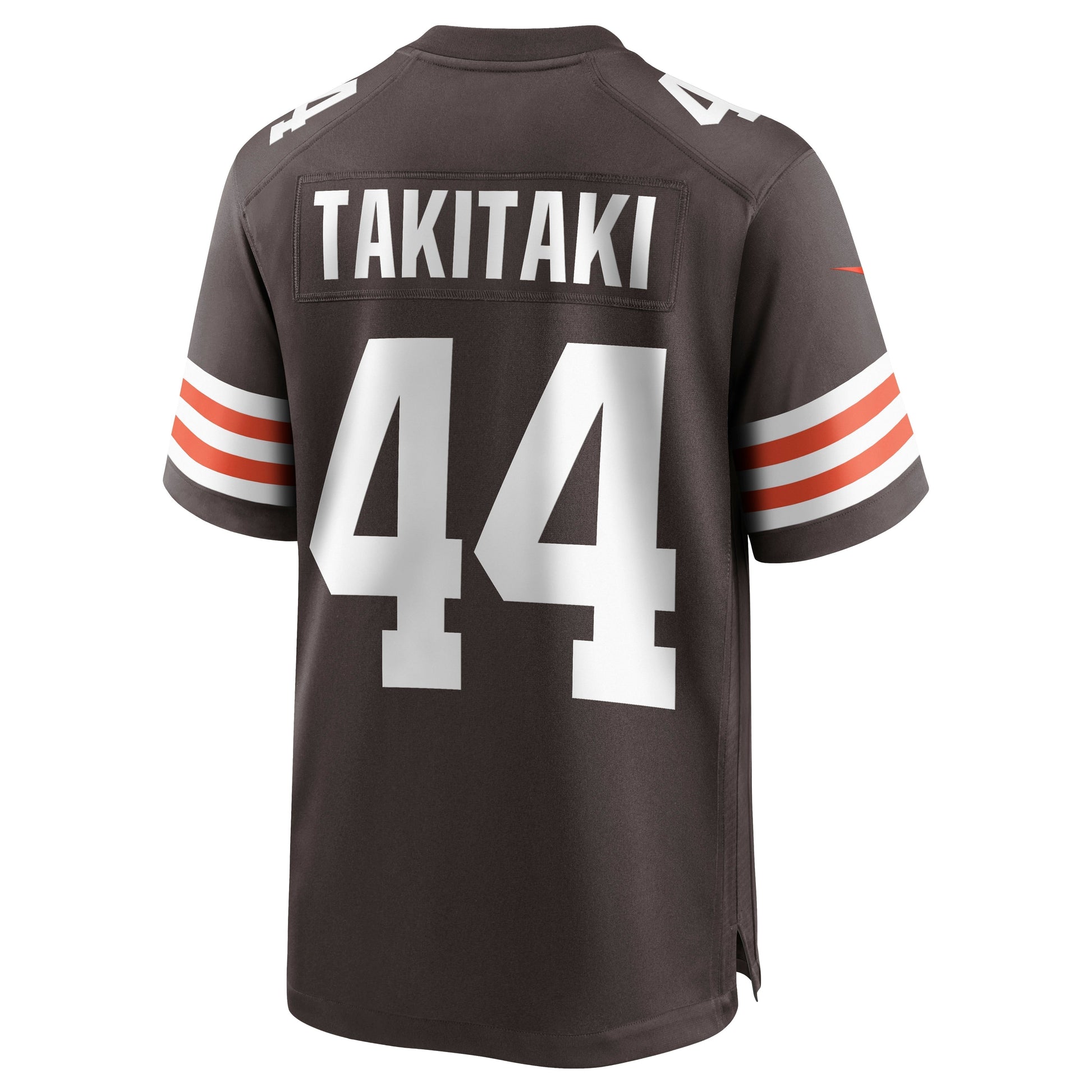 Sione Takitaki Cleveland Browns Game Jersey - Brown football jersey product view 3