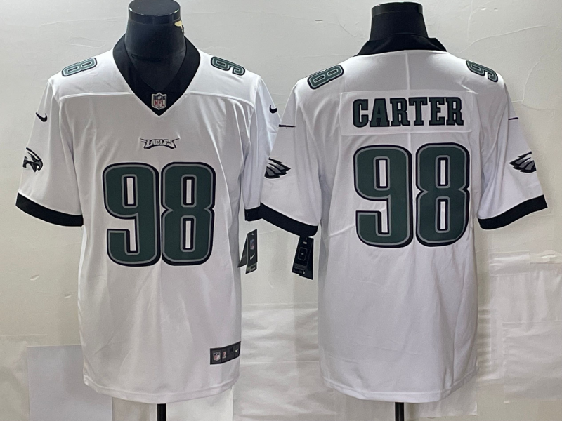 Men's Philadelphia Eagles Jalen Carter White Alternate Team Game Jersey football jersey product view 1