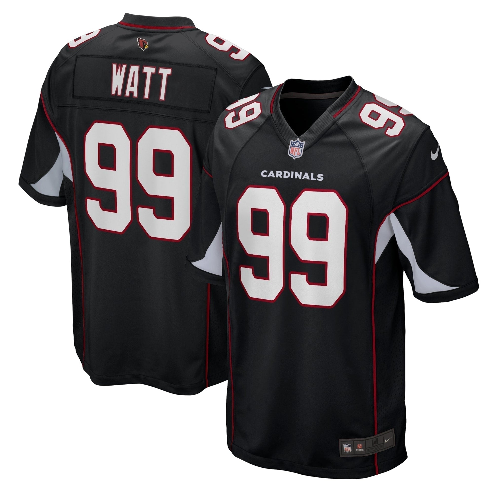 J.J. Watt Arizona Cardinals Alternate Game Jersey - Black football jersey product view 1