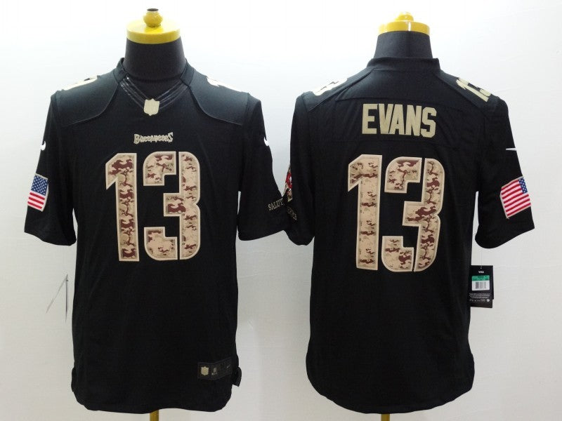 Men's Tampa Bay Buccaneers Mike Evans #13 Black Game Player Jersey1 football jersey product view 1