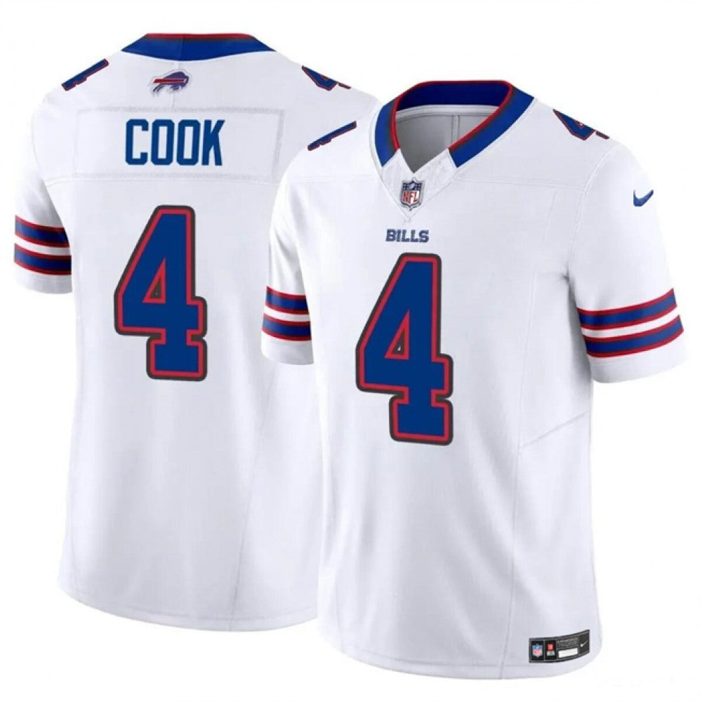 Men's Buffalo Bills #4 James Cook White 2023 F.U.S.E. Vapor Untouchable Limited Stitched Football Jersey football jersey product view 1