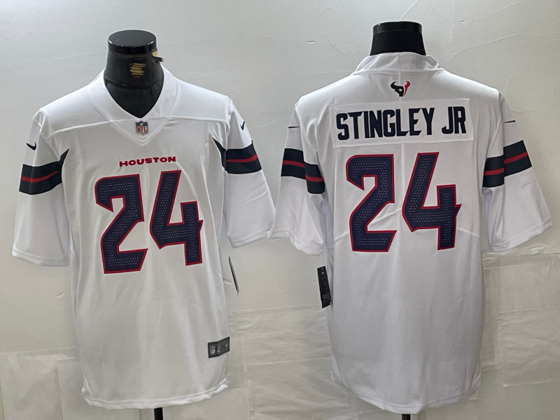 Men's Houston Texans Derek Stingley Jr. White Game Jersey football jersey product view 1