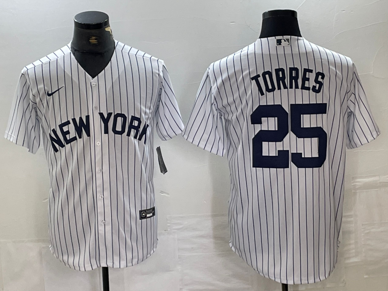 Men's New York Yankees Gleyber Torres White Limited Jersey baseball jersey product view 1