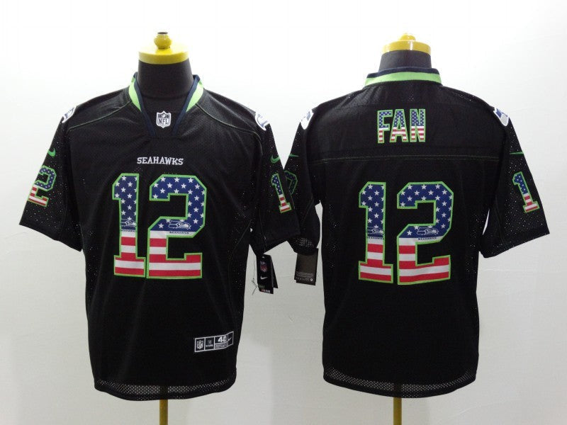 Men's Seattle Seahawks 12th Fan Black Game Jersey1 football jersey product view 1