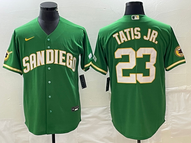 Men's San Diego Padres Fernando Tatis Jr. Green Replica Player Jersey baseball jersey product view 1