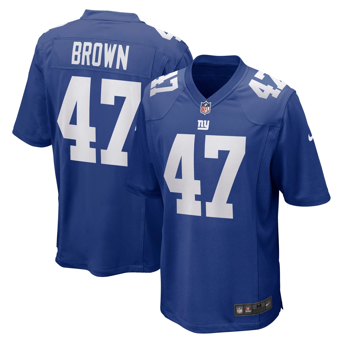 Cam Brown New York Giants Game Jersey - Royal football jersey product view 1