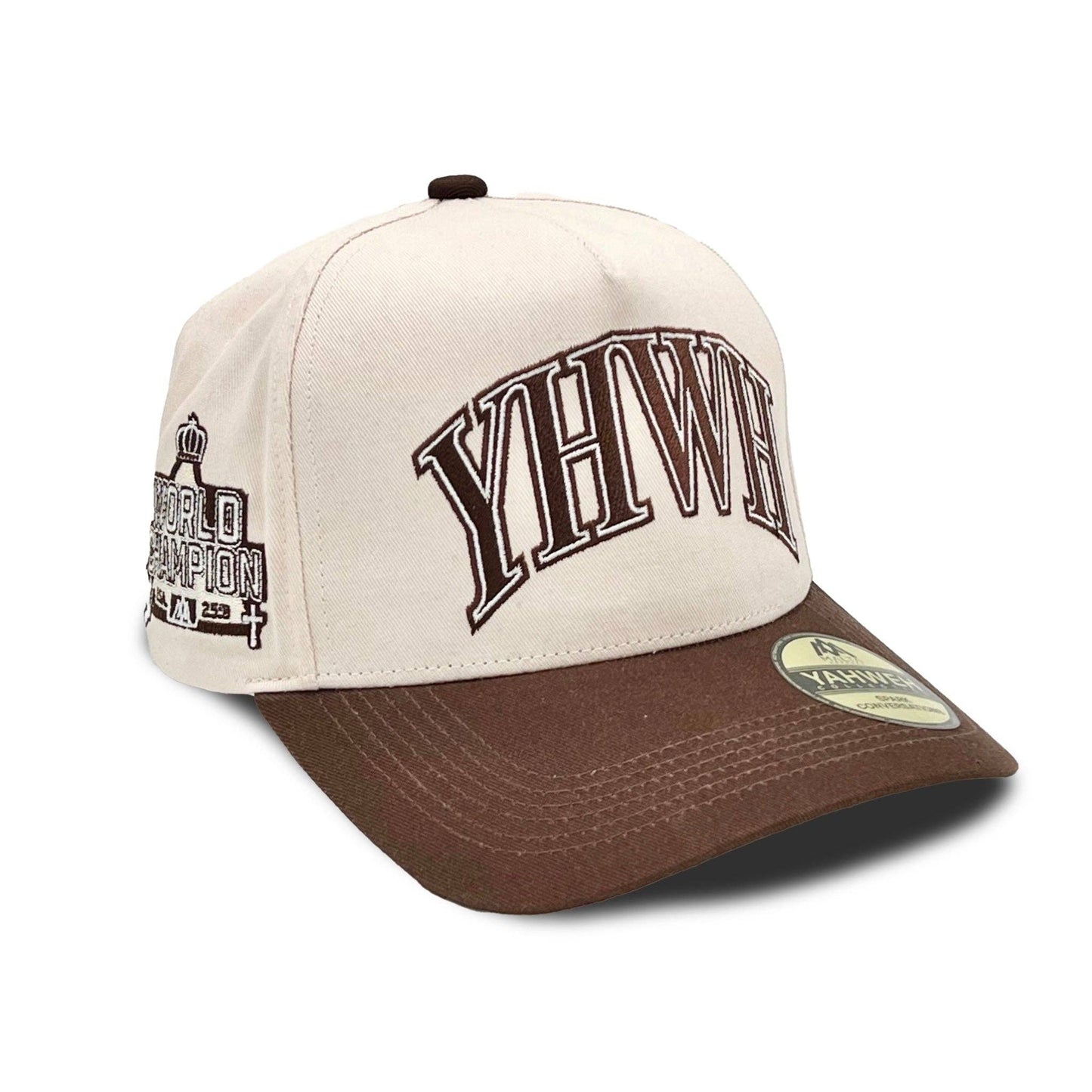 Yhwh Structured Snapback - Cream/Brown Unisex T-shirt, Sweatshirt, Hoodie, Long Sleeve Tee - T-Shirt, Sweatshirt, Hoodie