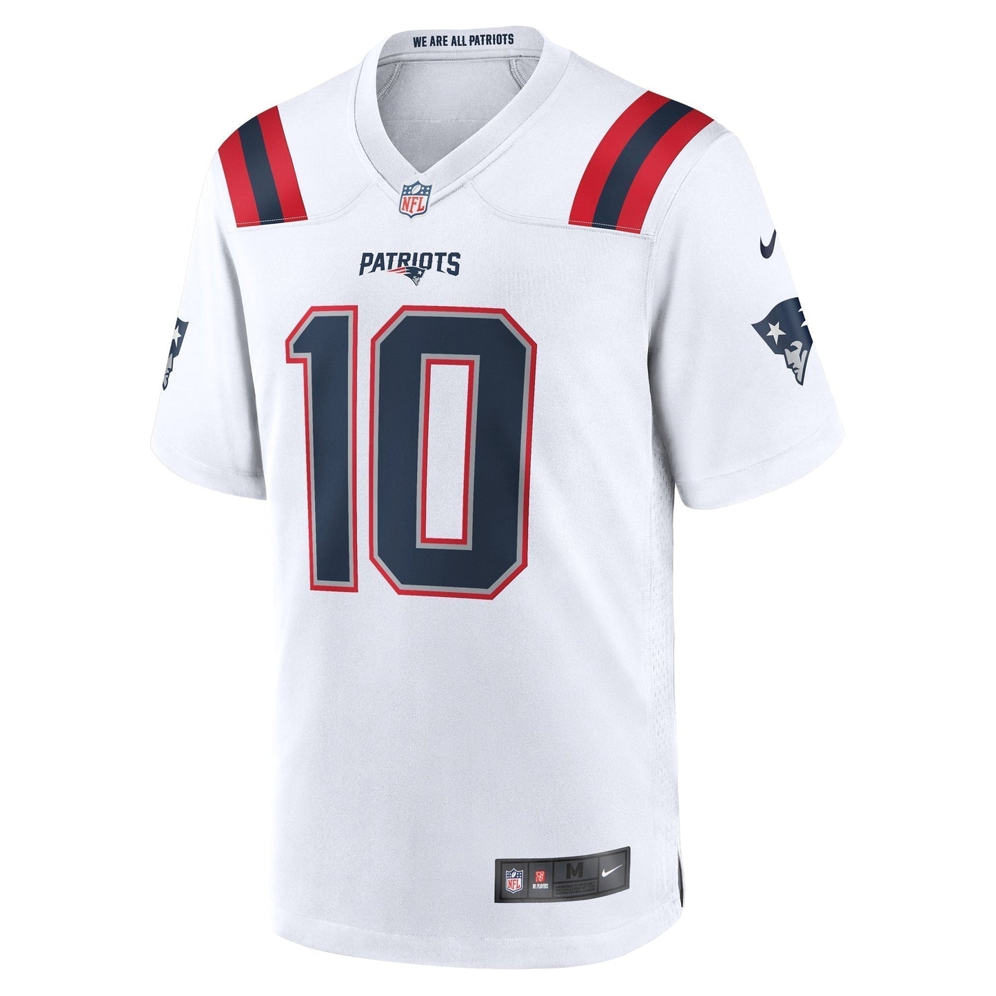 Drake Maye New England Patriots Game Jersey - White football jersey product view 2