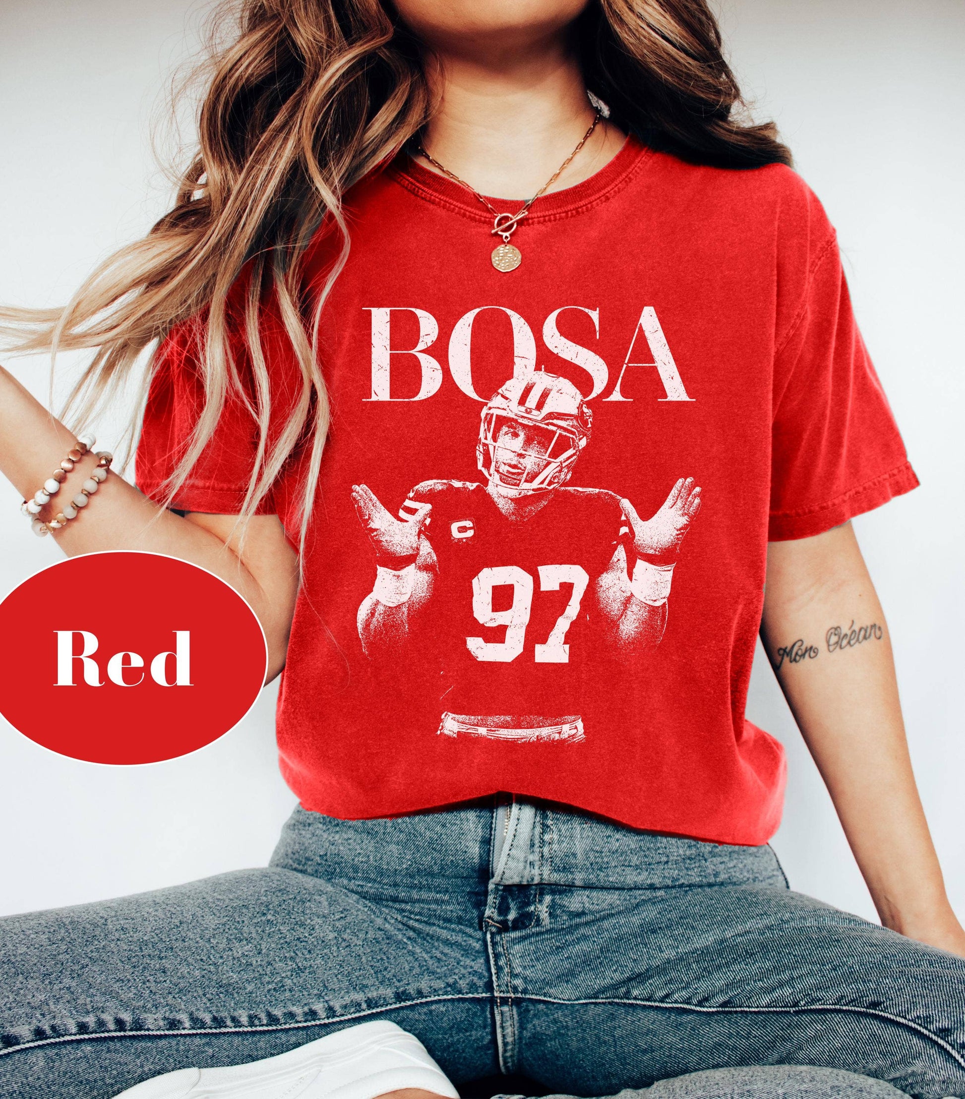Vintage Nick Bosa 49ers Graphic Tee - Football Gift Unisex T-shirt, Sweatshirt, Hoodie, Long Sleeve Tee - T-Shirt, Sweatshirt, Hoodie