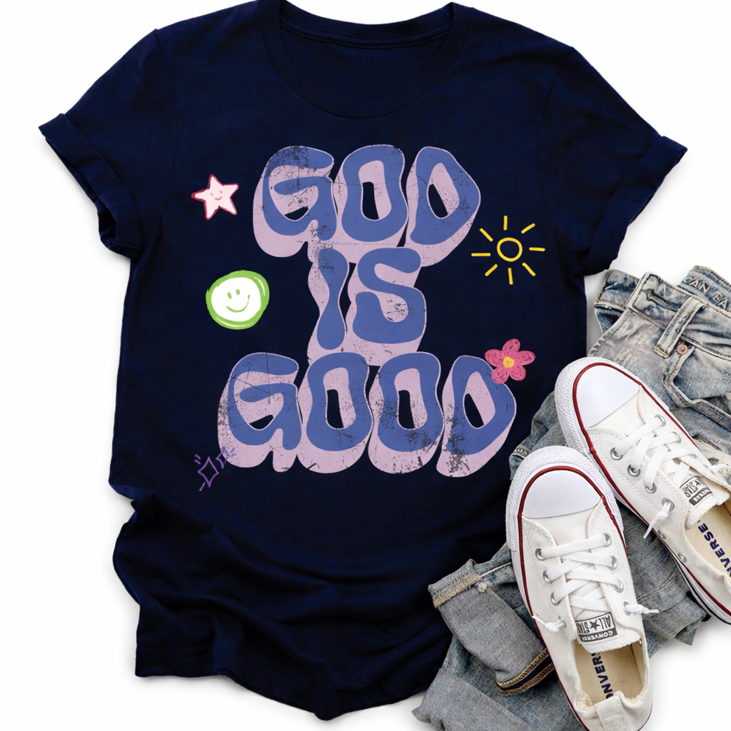 God Is Good Wavy Tee Unisex T-shirt, Sweatshirt, Hoodie, Long Sleeve Tee - T-Shirt, Sweatshirt, Hoodie