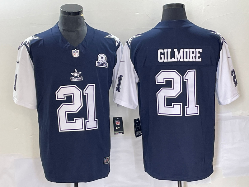 Men's Dallas Cowboys Stephon Gilmore Navy Game Jersey football jersey product view 1