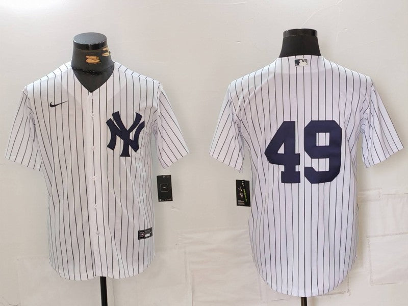 Men's New York Yankees Ron Guidry White Limited Player Jersey baseball jersey product view 1