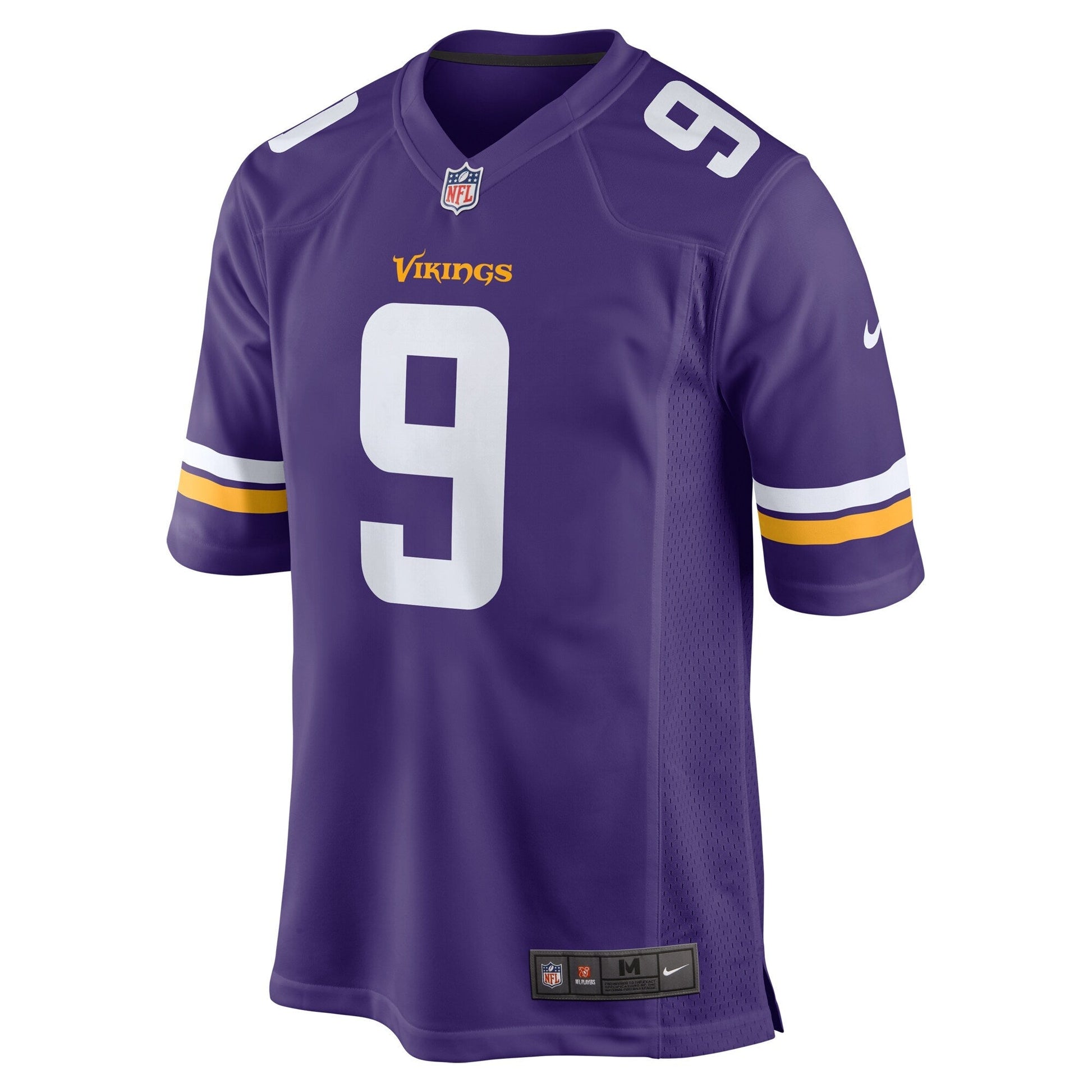J.J. McCarthy Minnesota Vikings 2024 NFL Draft First Round Pick Game Jersey - Purple football jersey product view 2