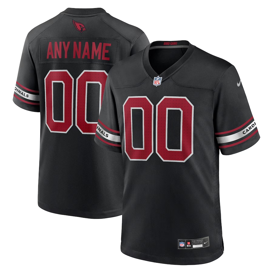 Custom1 Arizona Cardinals Black Alternate Game Jersey1 football jersey product view 1