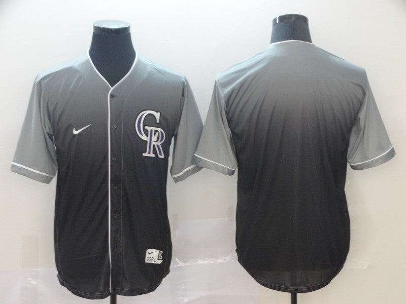 Men's Colorado Rockies Grey Gradient Replica Blank Jersey1 baseball jersey product view 1