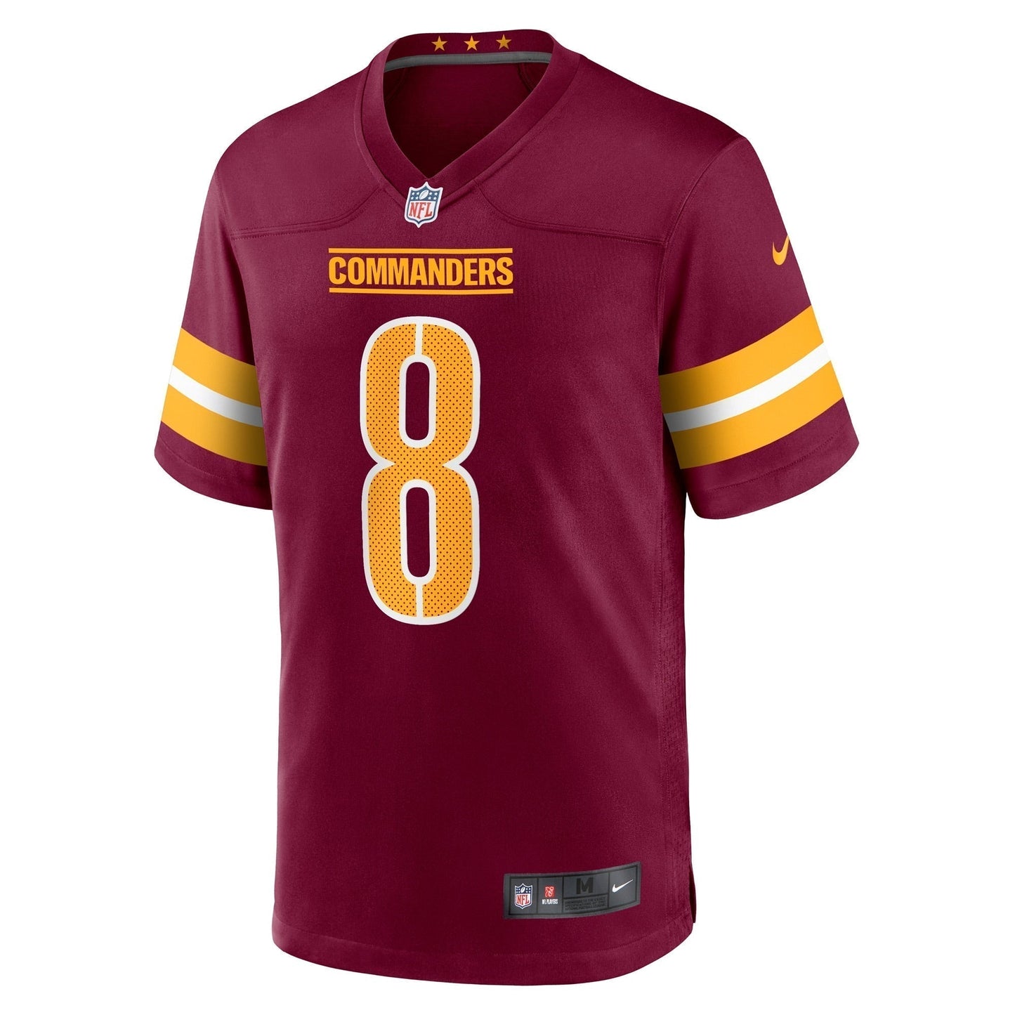 Brian Robinson Washington Commanders Game Jersey - Burgundy football jersey product view 2