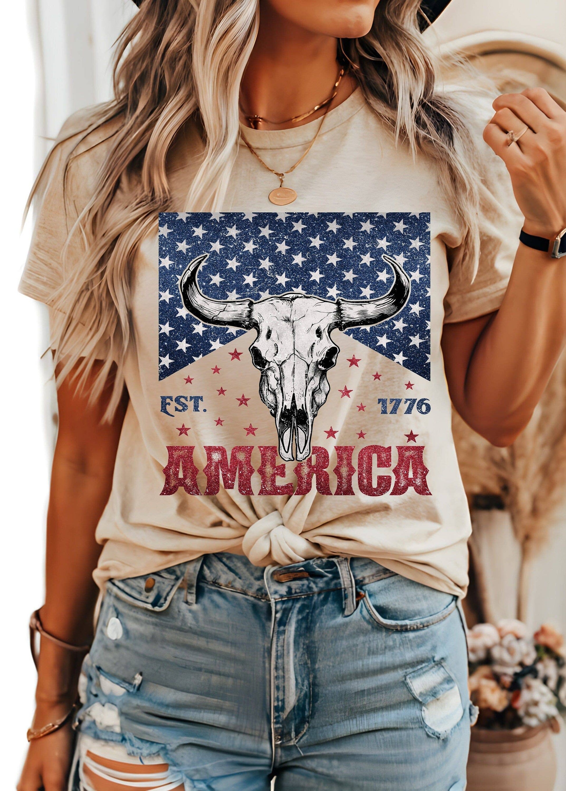 USA America Fourth of July Retro T Shirt Sweatshirt Unisex T-shirt, Sweatshirt, Hoodie, Long Sleeve Tee - T-Shirt, Sweatshirt, Hoodie