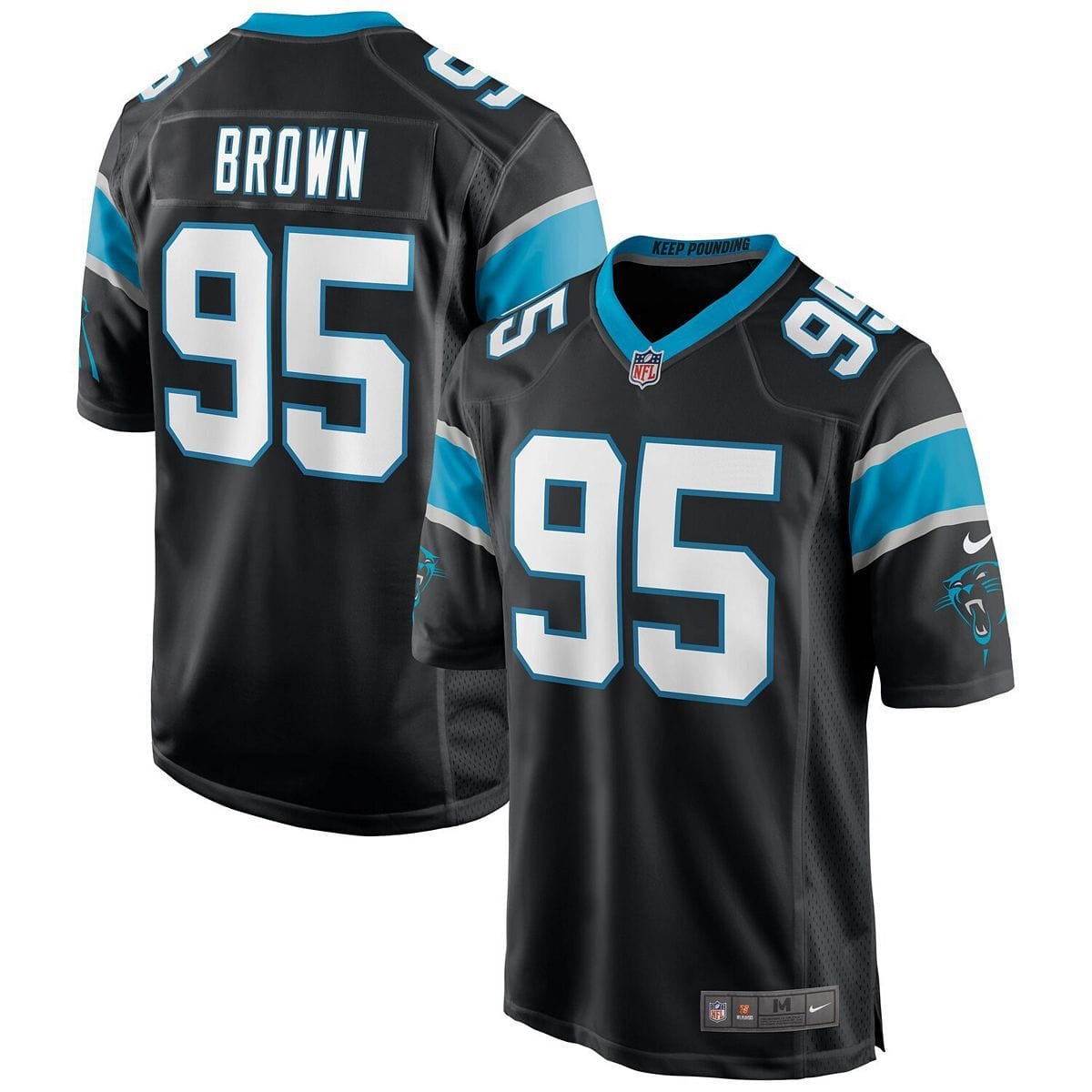 Derrick Brown Carolina Panthers Jersey football jersey product view 1