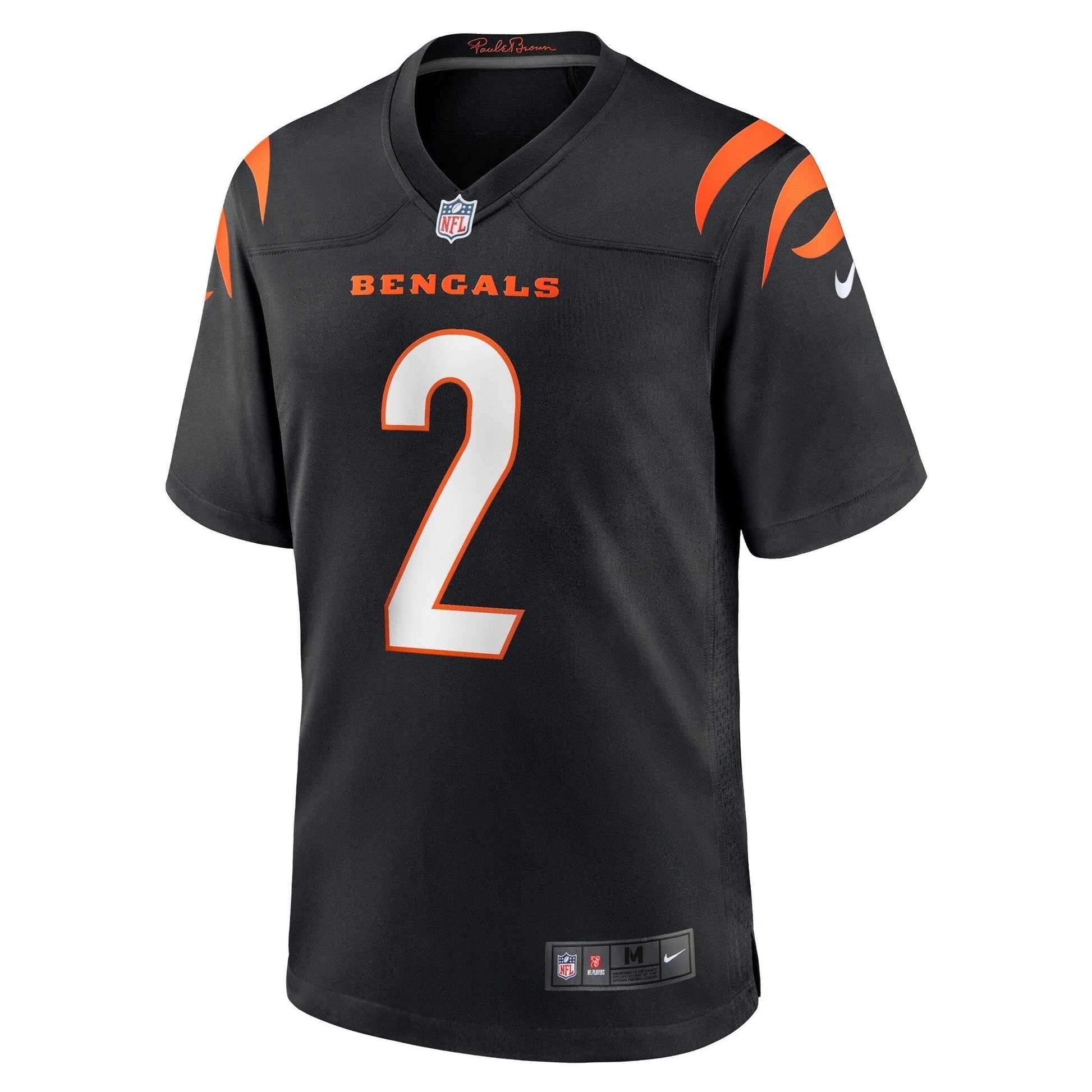 Evan McPherson Cincinnati Bengals Game Jersey - Black football jersey product view 2