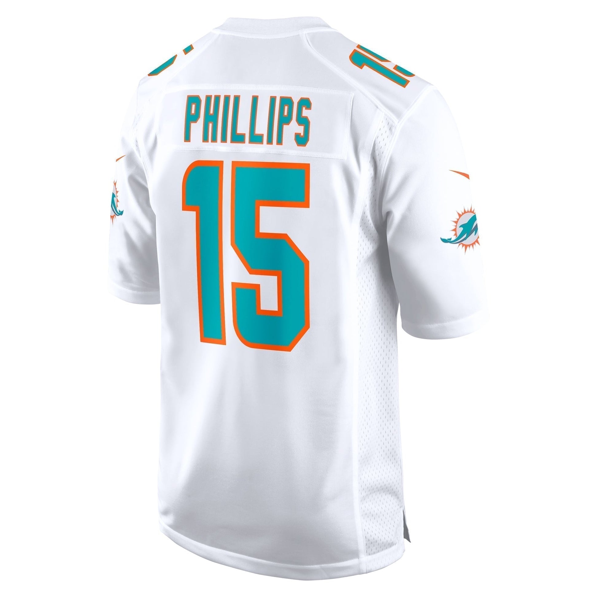 Jaelan Phillips Miami Dolphins Game Jersey - White football jersey product view 3