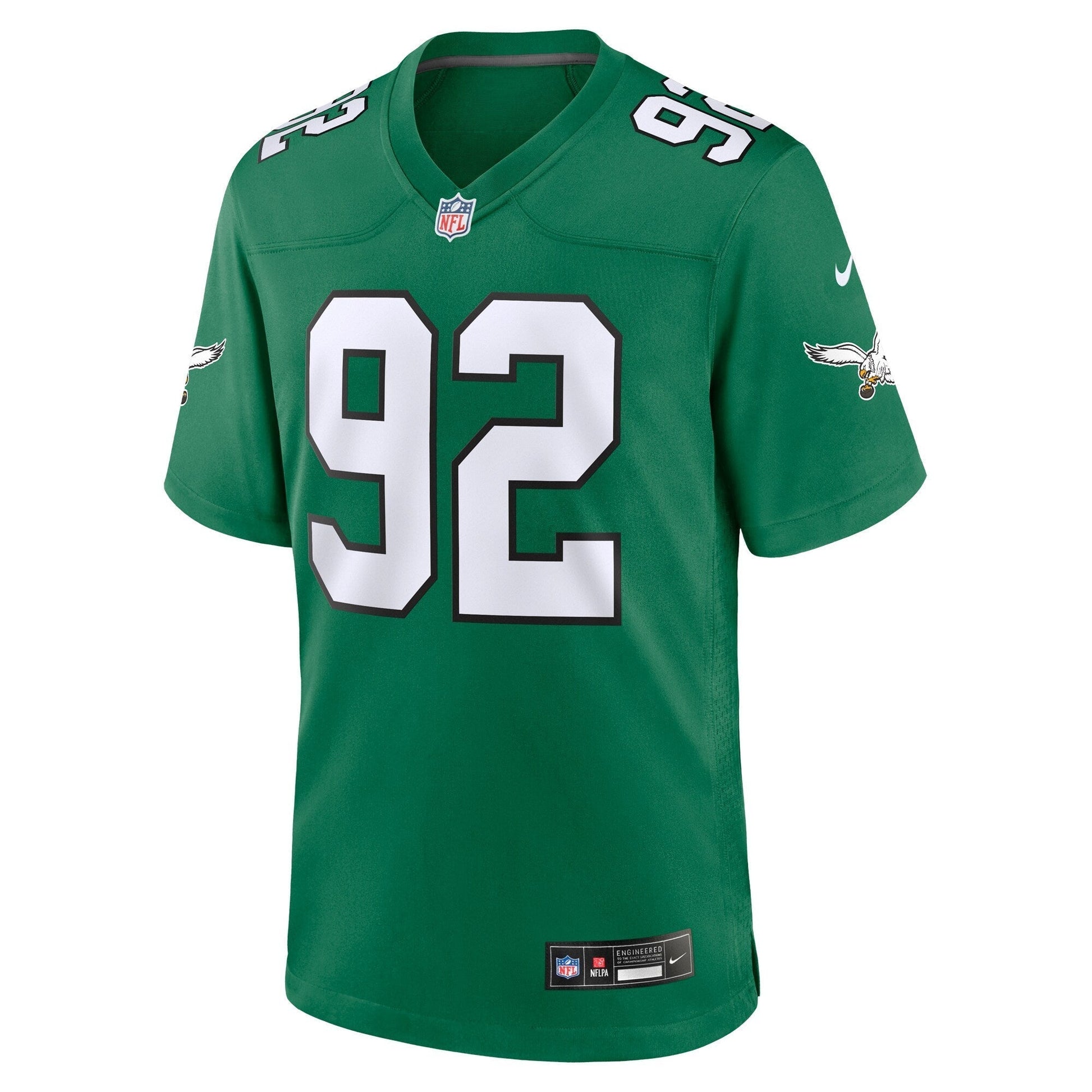 Reggie White Philadelphia Eagles Alternate Game Jersey - Kelly Green football jersey product view 2