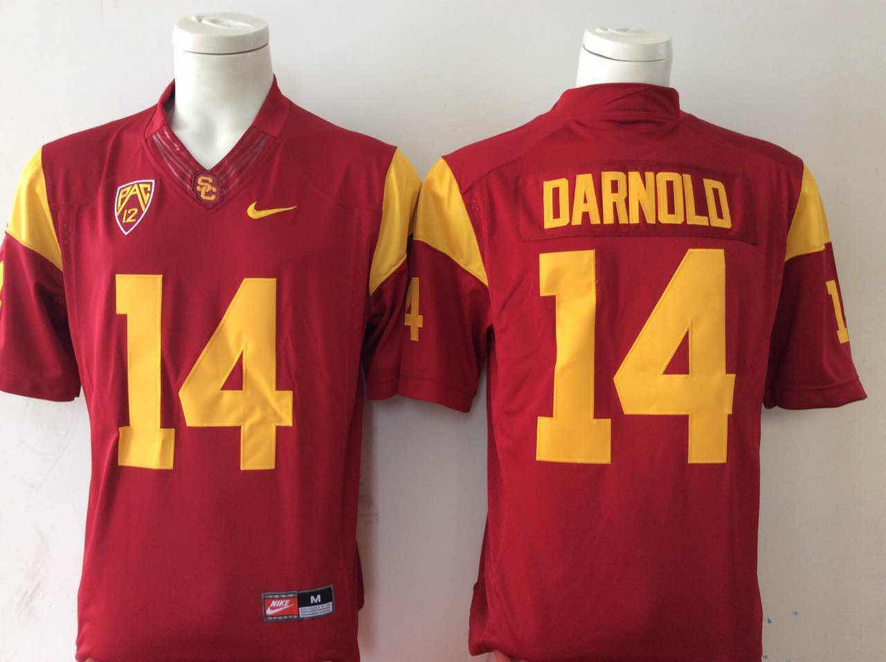 Men's USC Trojans Sam Darnold #14 Cardinal Player Game Jersey sports jersey product view 1