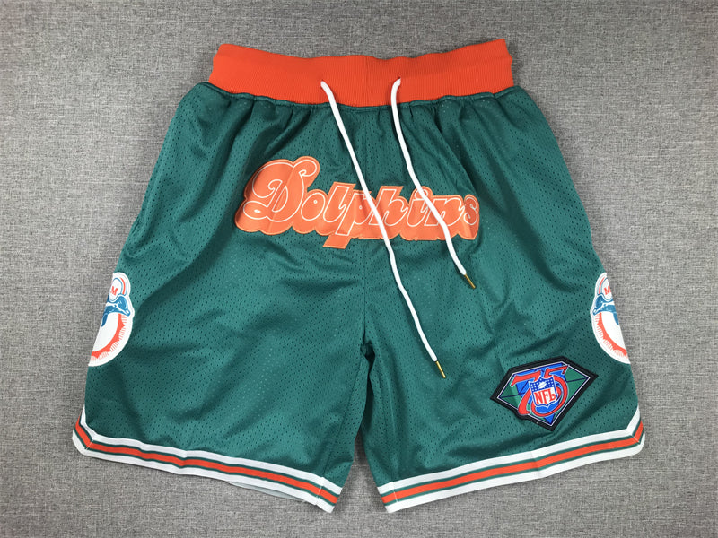 Men's Miami Dolphins Aqua Pocket Shorts football jersey product view 1