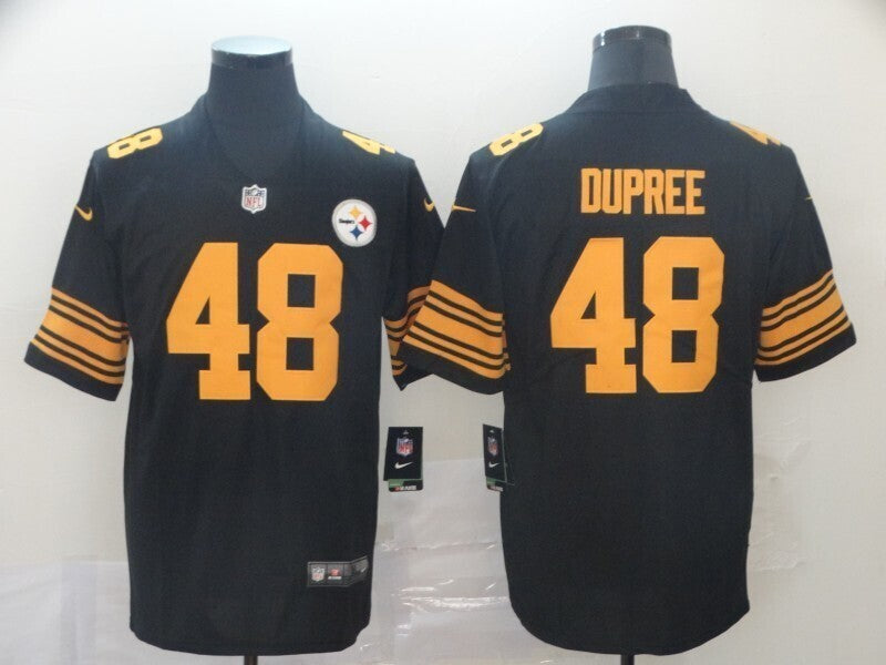 Men's Pittsburgh Steelers Bud Dupree Jersey - Black-yellow numbers football jersey product view 1